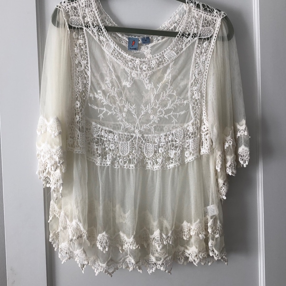 White lace top